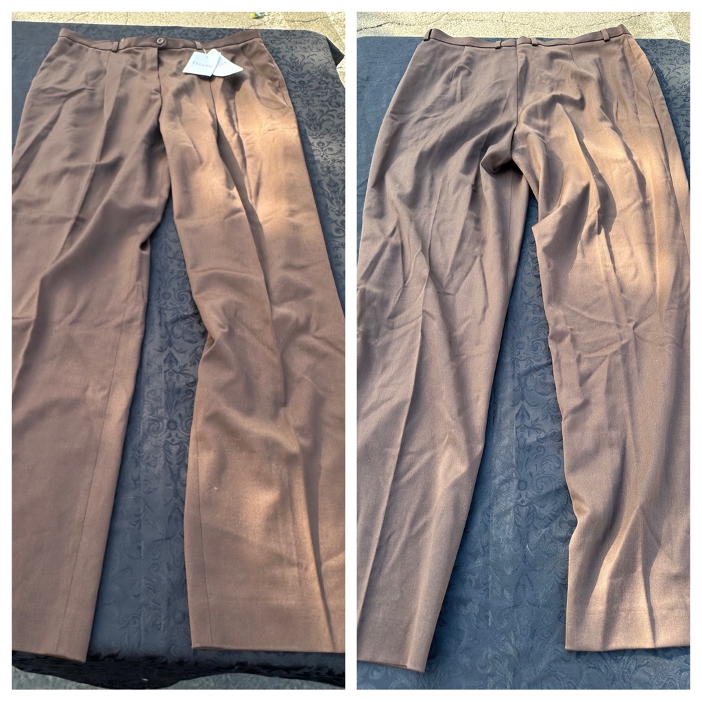 Nwt Escada Pants Size 14-16 (Eu 46) 98% Wool 2% Elastane Inseam 32”